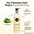 ALZIBA CARES Anti-Dandruff Shampoo | Gives Upto 100% Dandruff-Free Hair with Natural Tea Tree Oil and Vitamin B5 | Soothing Scalp Therapy for Flake-Free and Stronger Hair | Non-Toxic, Vegan, Gluten, Paraben Free | For Women and Men | 500ml - ALZIBA CARES